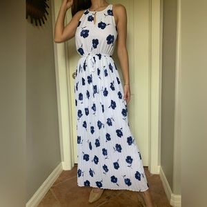 Banana Republic Floral Pleated Maxi Dress / 0